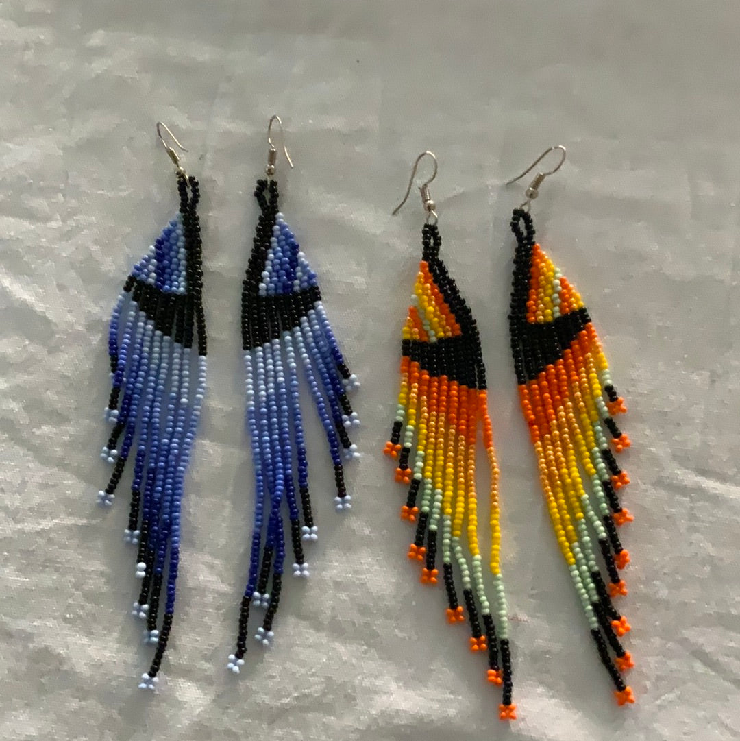 Aretes de chaquira