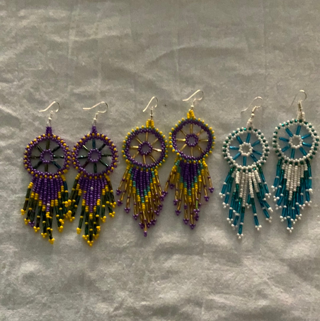 Aretes de chaquira